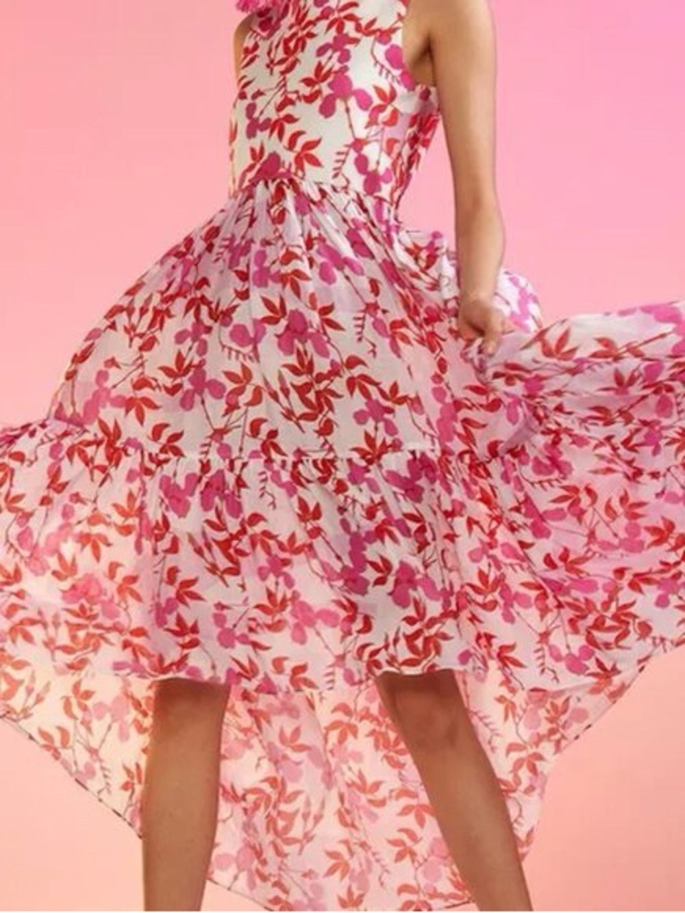 Cynthia Rowley tiered floral-print dress SZ M.  Like *NEW*, excellent condition.